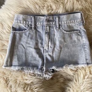 Abercrombie Kids light grey blue denim shorts